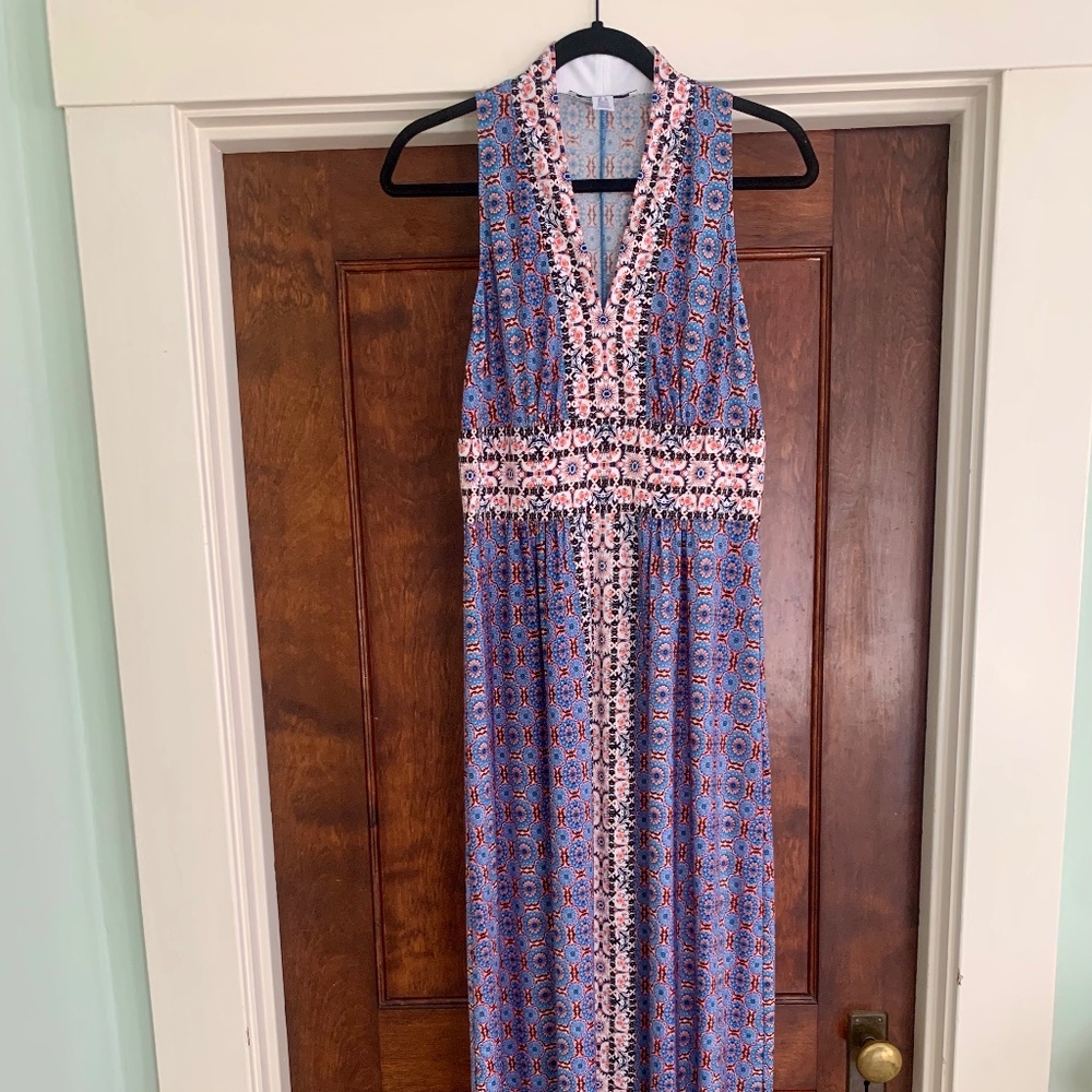 Wisp Maxi Dress, Floral and Geometric Patterning, US Women Size 6